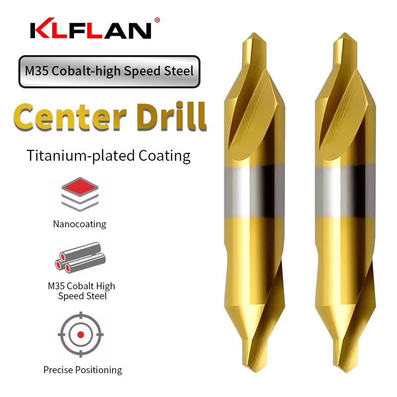 Power Tools Kobalt - KLFLAN Ti-Coated Cobalt-Containing Combined Center Drill