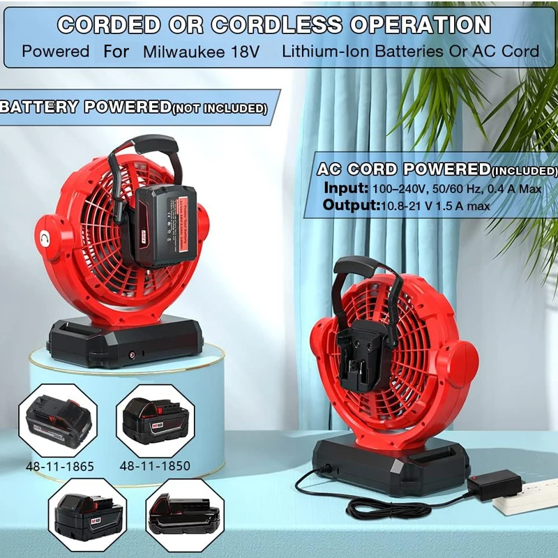 Cordless Fan For Milwaukee 18V - Power Tools Construction review and price