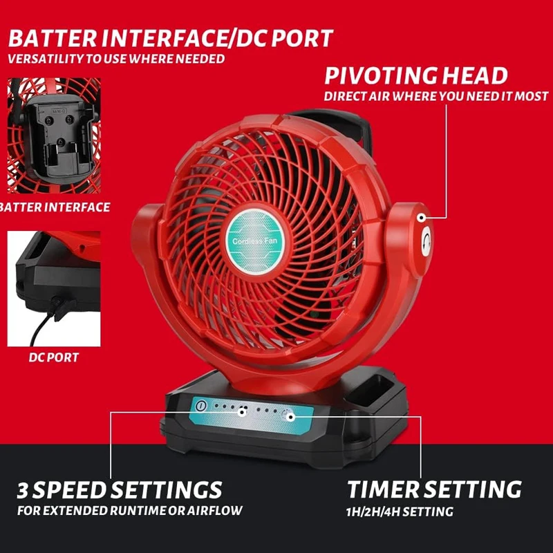 Cordless Fan For Milwaukee 18V - Power Tools Construction review and price