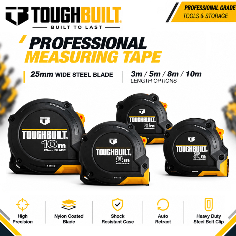 TOUGHBUILT 3m/5m/8m/10m Series - Stanley Tape 25Ft review and price